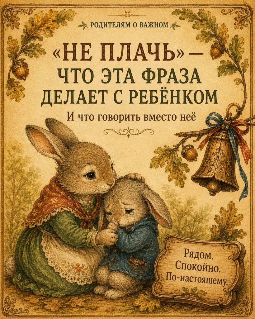 «Не плачь» — что эта фраза делает с ребёнком